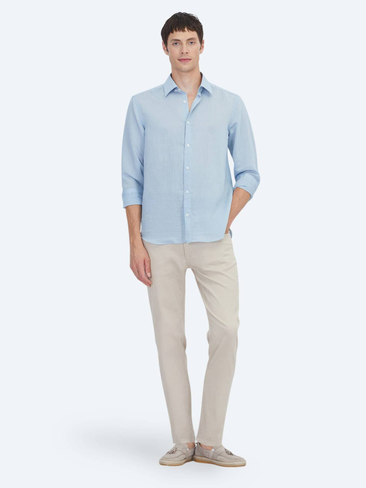 Blau Gestreiftes Casual Hemd Regular Fit
