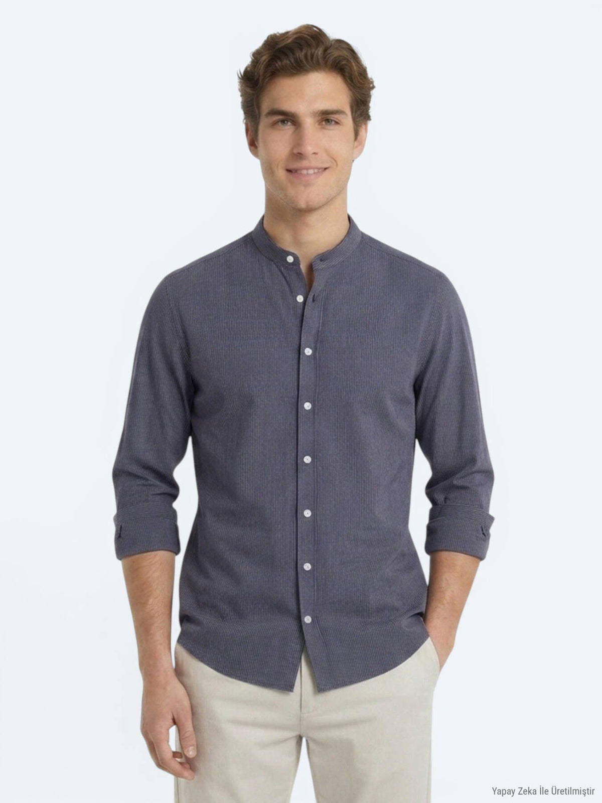 Hartkohle Gestreiftes Regular Fit Hemd