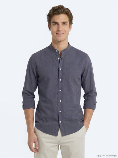 Hartkohle Gestreiftes Regular Fit Hemd