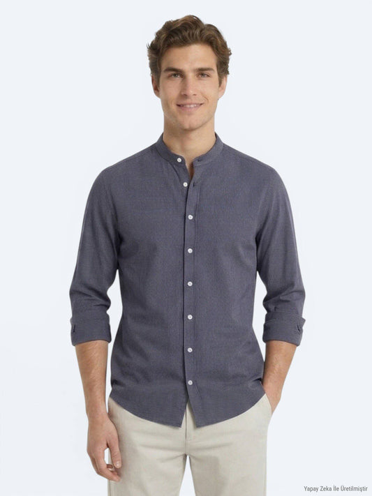 Hartkohle Gestreiftes Regular Fit Hemd