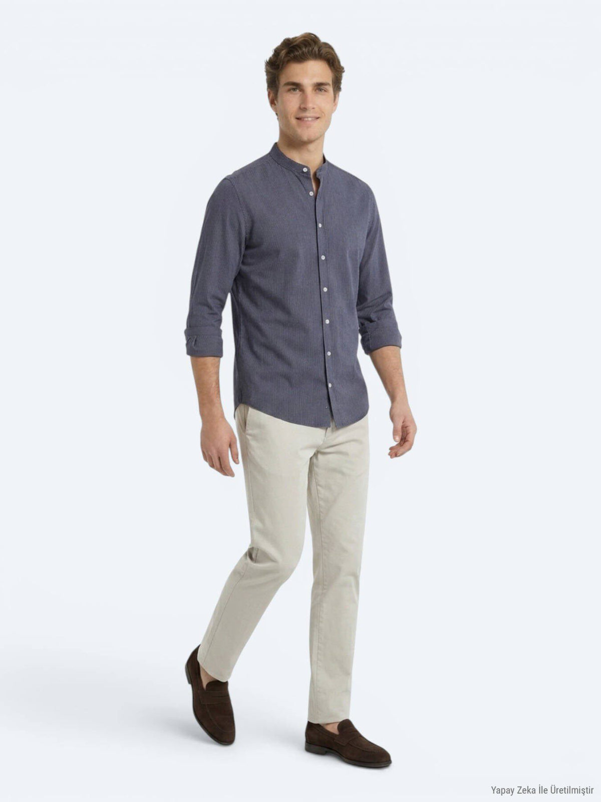 Hartkohle Gestreiftes Regular Fit Hemd