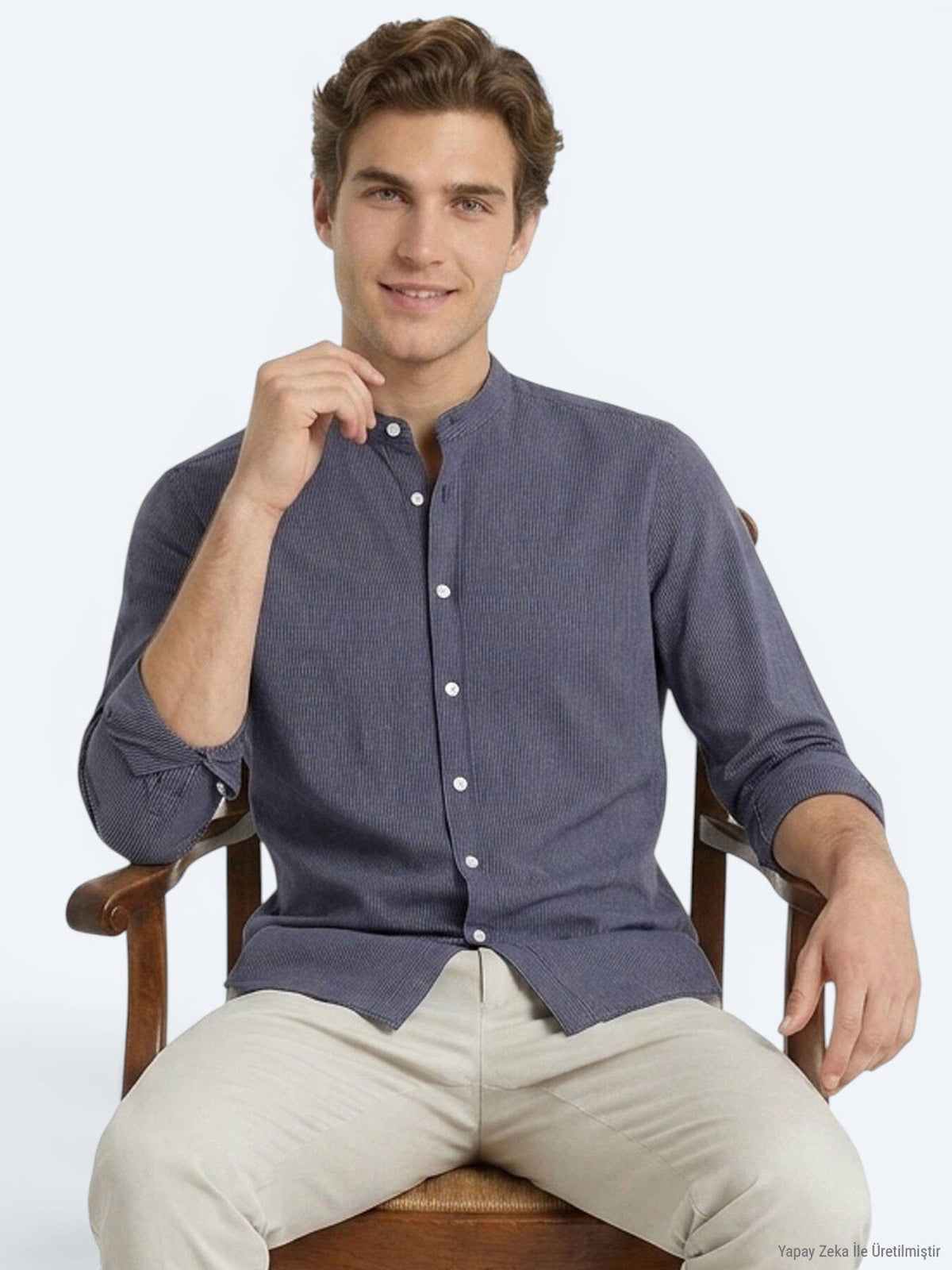 Hartkohle Gestreiftes Regular Fit Hemd