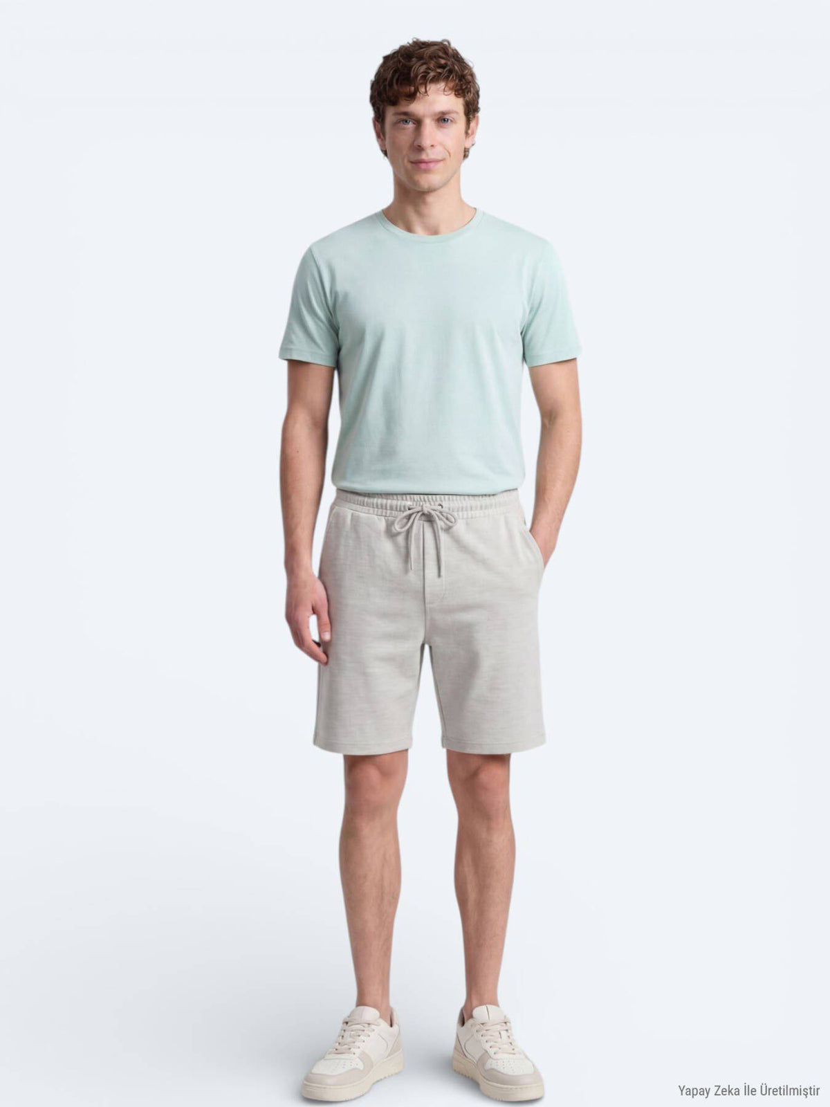 Grüne Strick Bermuda Regular Fit