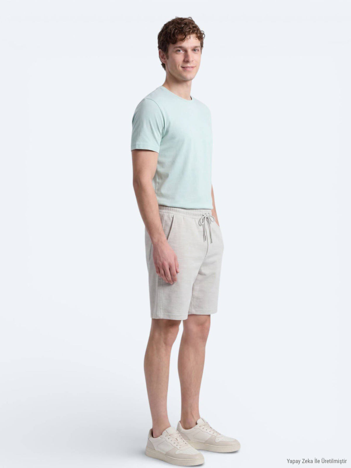 Grüne Strick Bermuda Regular Fit