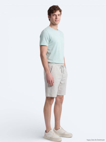 Grüne Strick Bermuda Regular Fit