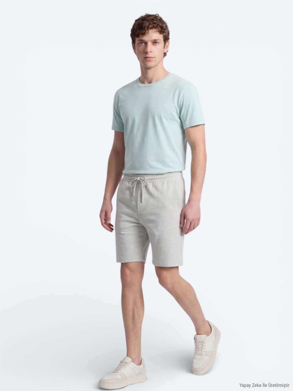 Grüne Strick Bermuda Regular Fit