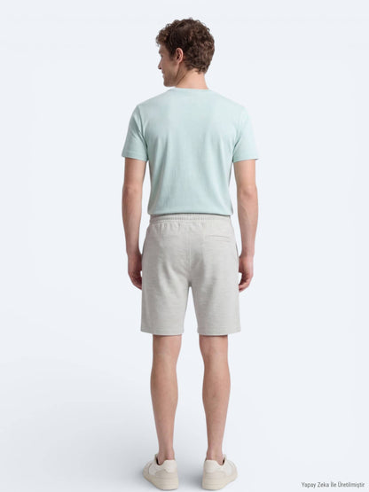 Grüne Strick Bermuda Regular Fit