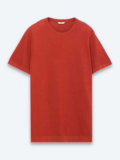 Rote Strickmode