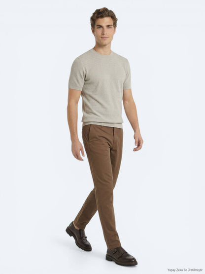 Beige Strickmode