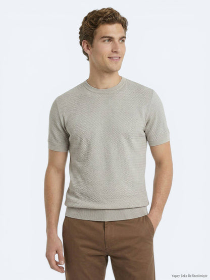 Beige Strickmode