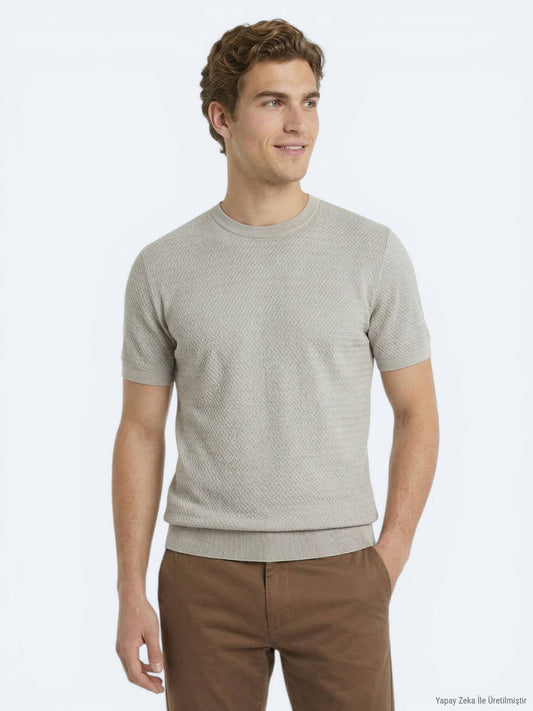 Beige Strickmode