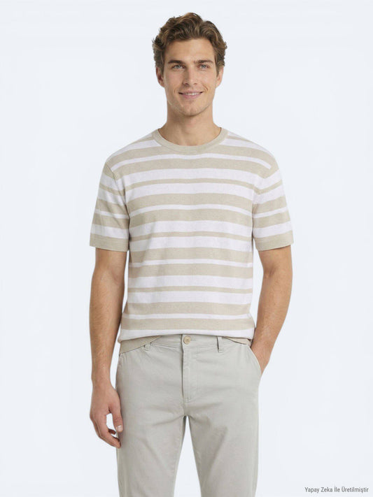 Beige Strickmode