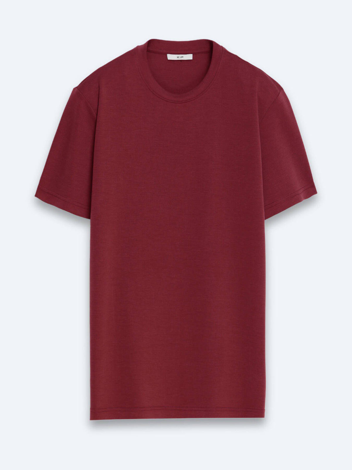 Bordeaux Unifarben T-Shirt