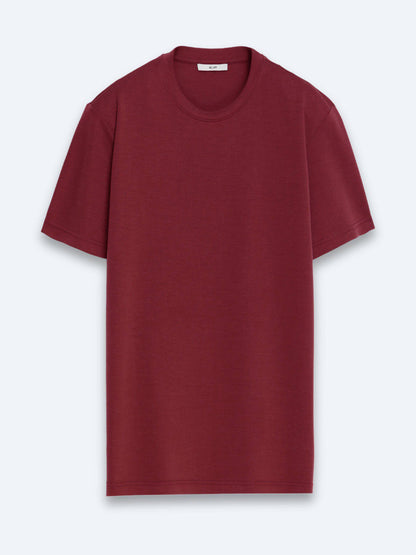 Bordeaux Unifarben T-Shirt