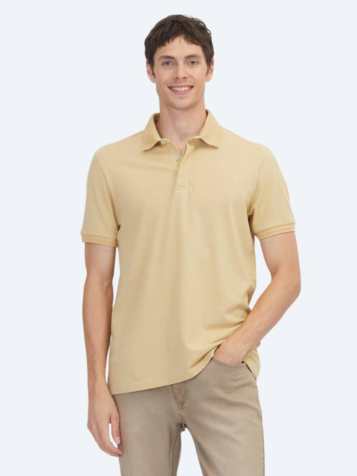 Ölgrün Unifarben 100% Baumwoll T-Shirt