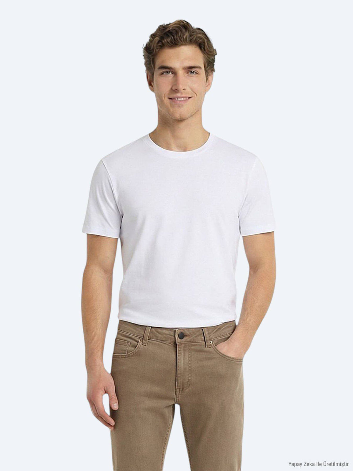 5er-Pack einfarbige T-Shirts aus 100 % Baumwolle