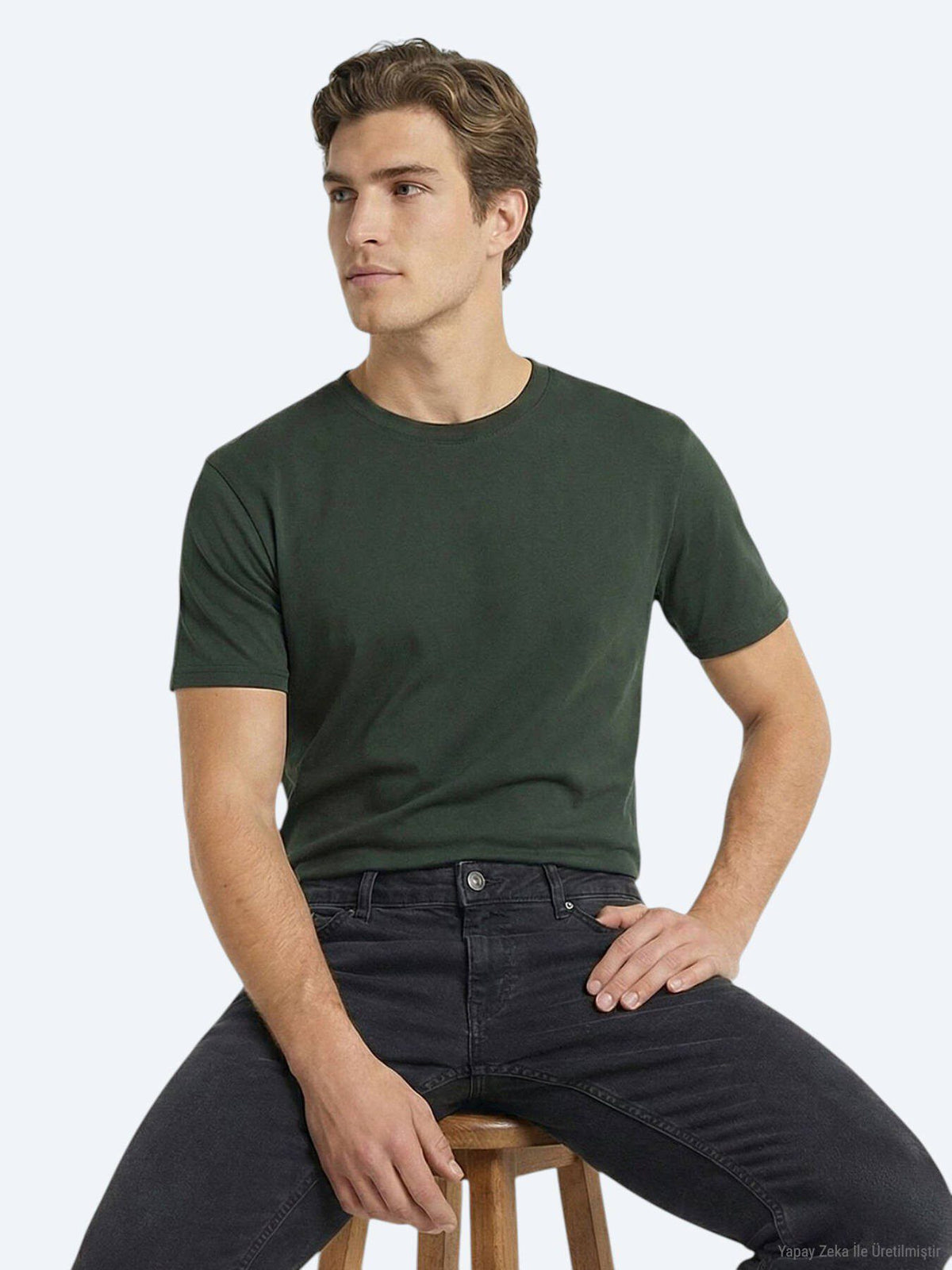 5er-Pack einfarbige T-Shirts aus 100 % Baumwolle