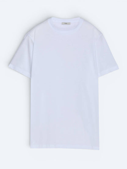 Weißes 5er-Pack einfarbiges T-Shirt aus 100 % Baumwolle