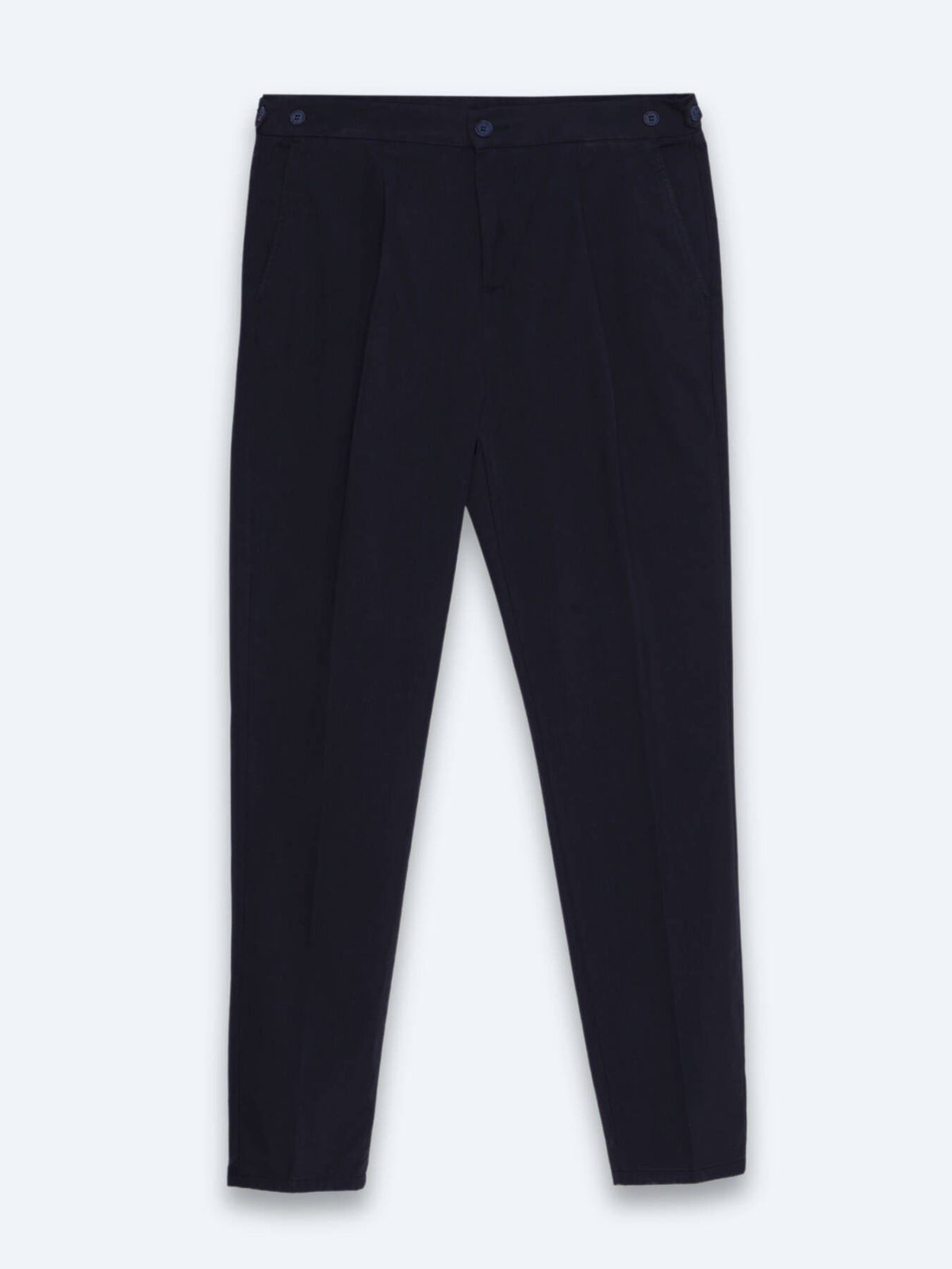 Marineblaue Baumwoll-Mix Hose Regular Fit