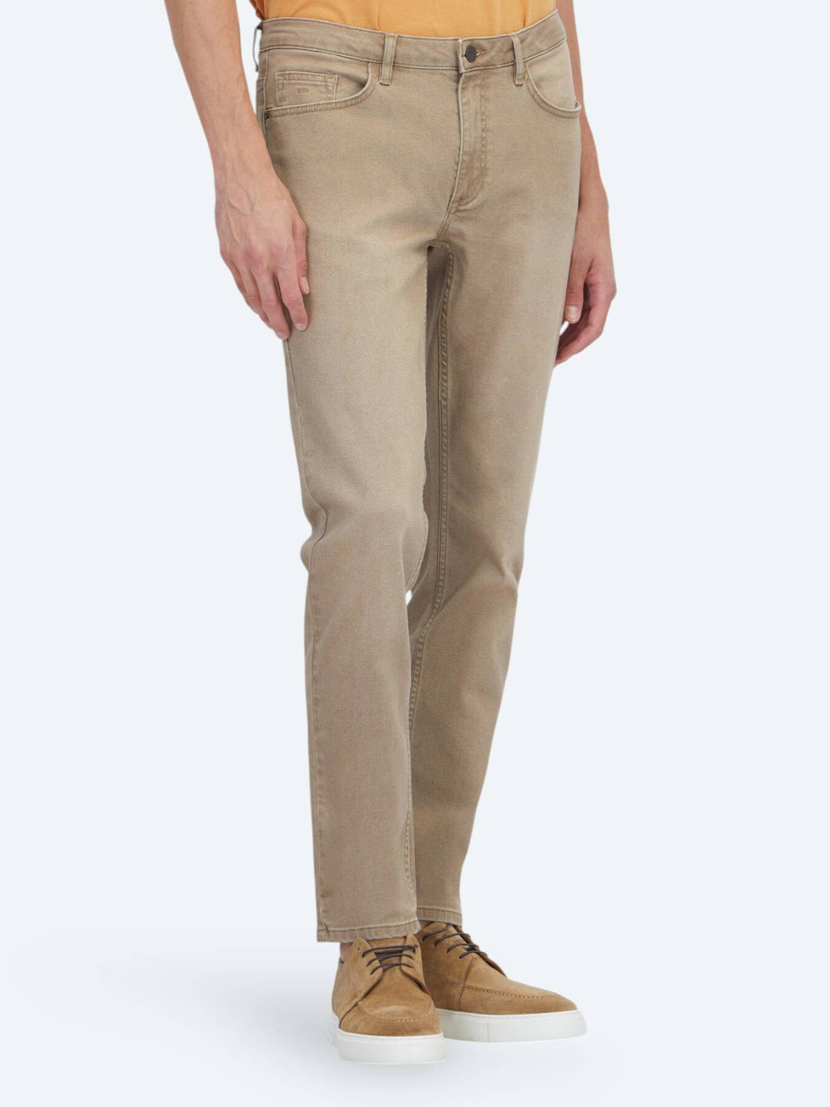 Buff Slim Fit Denim Baumwollhose