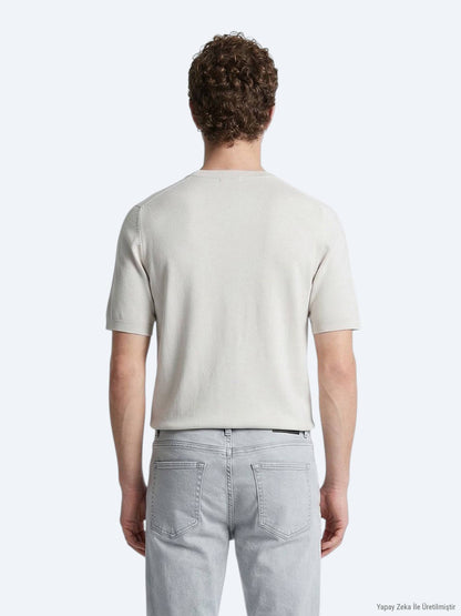 Helles Beige Strickwaren