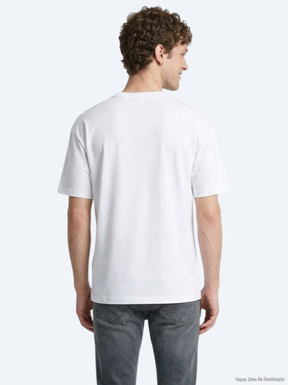 Weißes schlichtes 100% Baumwoll-T-Shirt