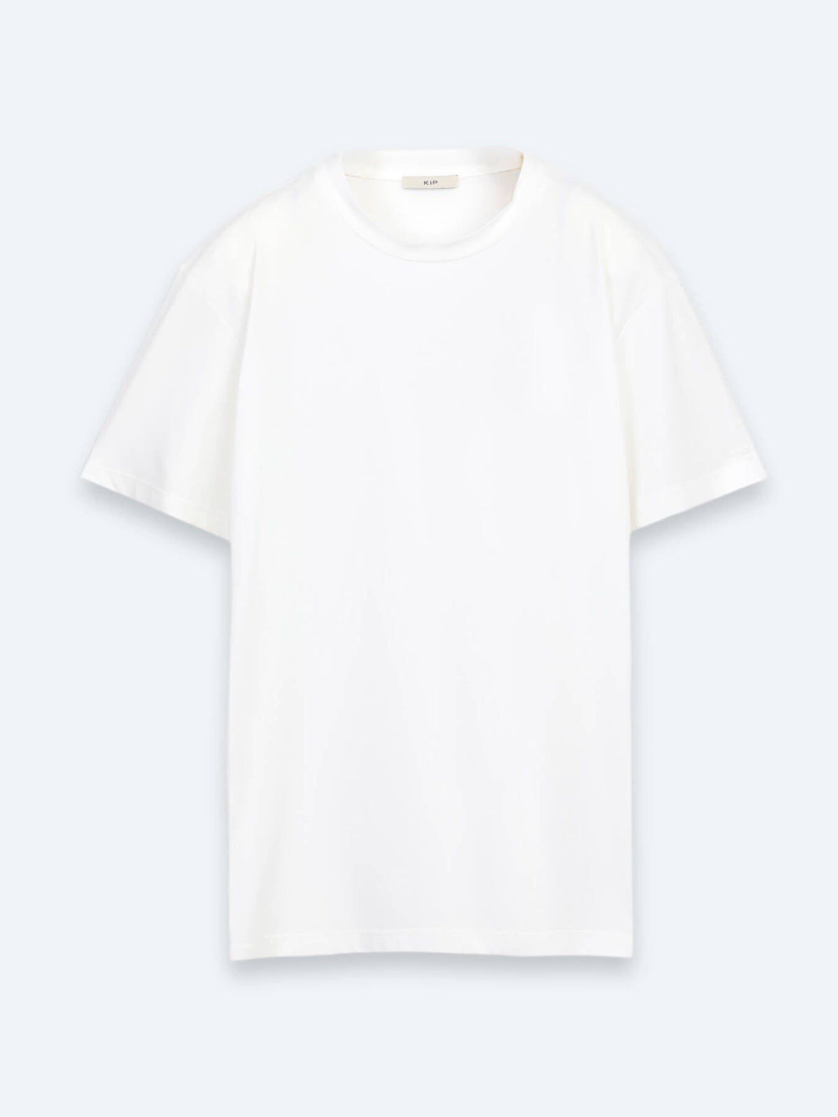 Weißes Baumwoll-Misch-T-Shirt
