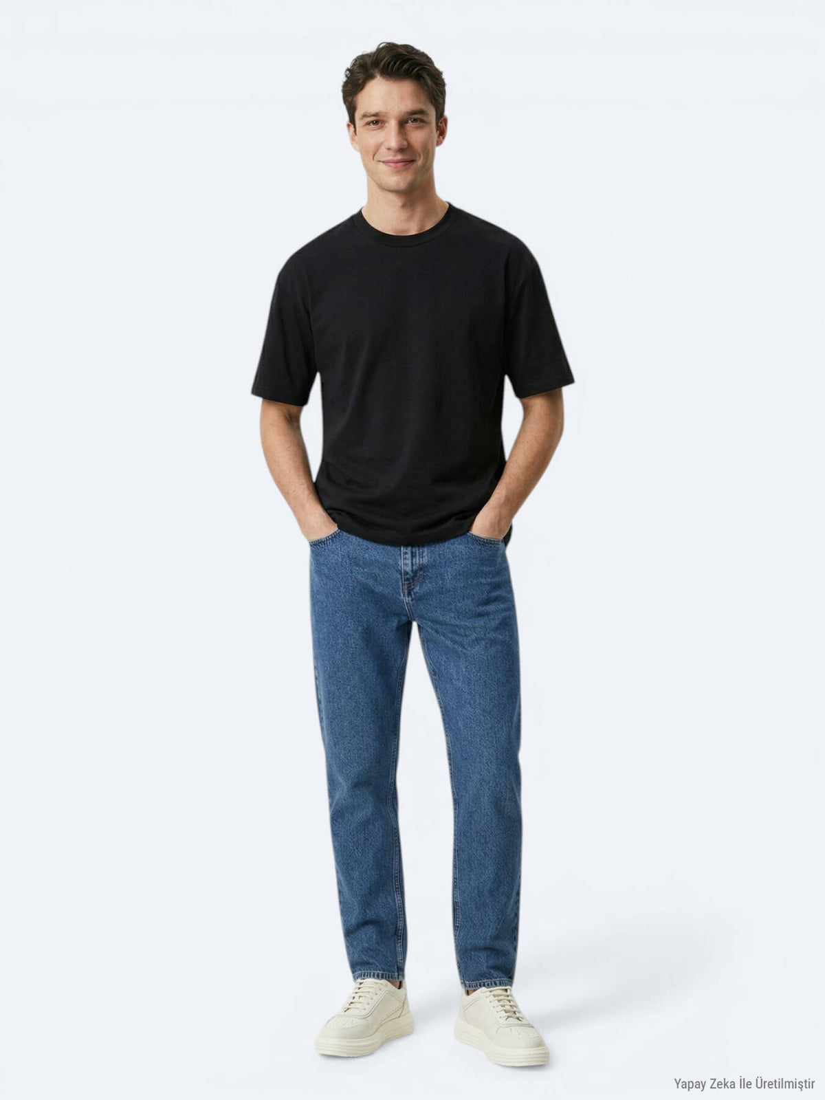 Schwarzes schlichtes 100% Baumwoll-T-Shirt