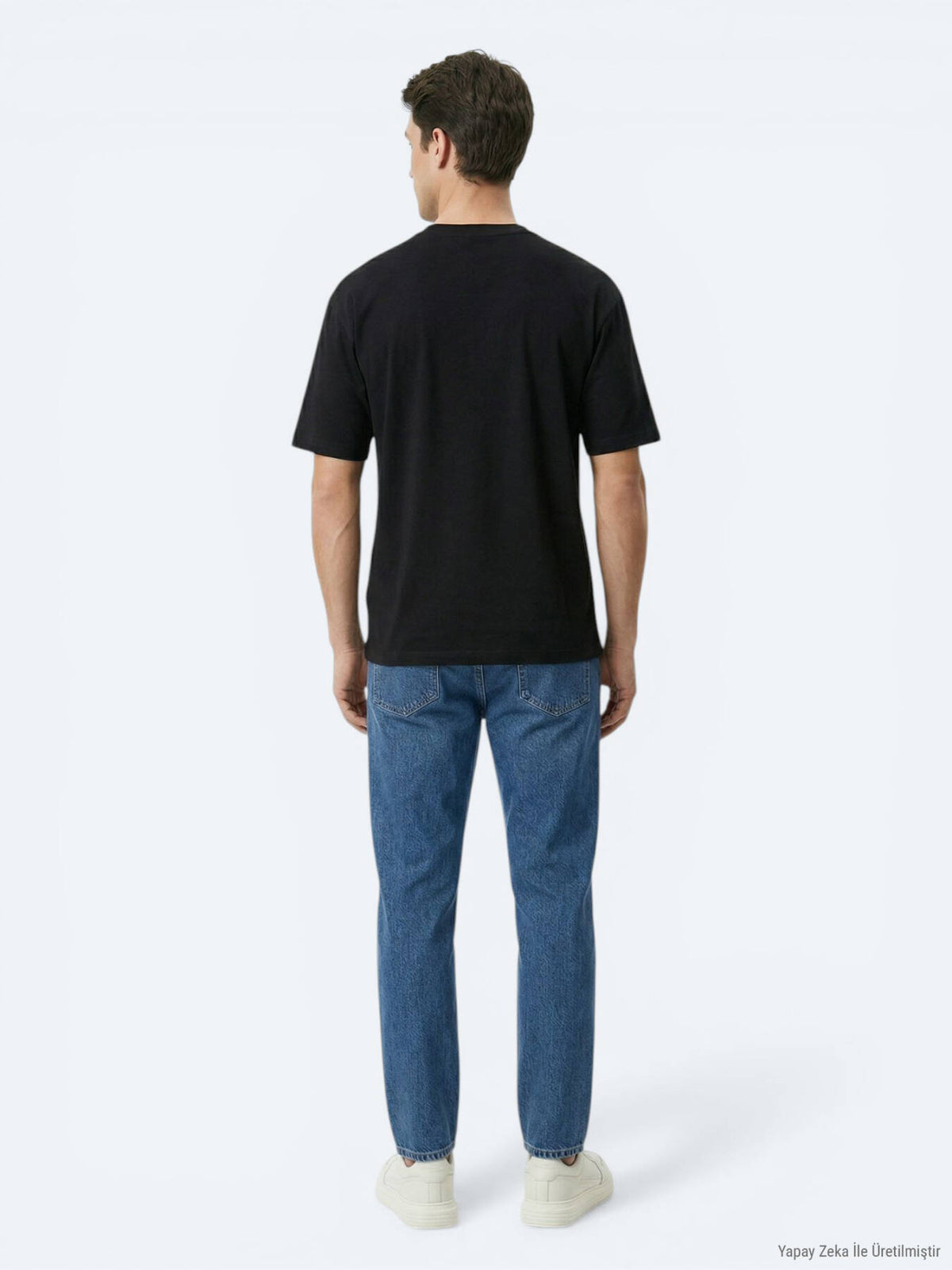 Schwarzes schlichtes 100% Baumwoll-T-Shirt