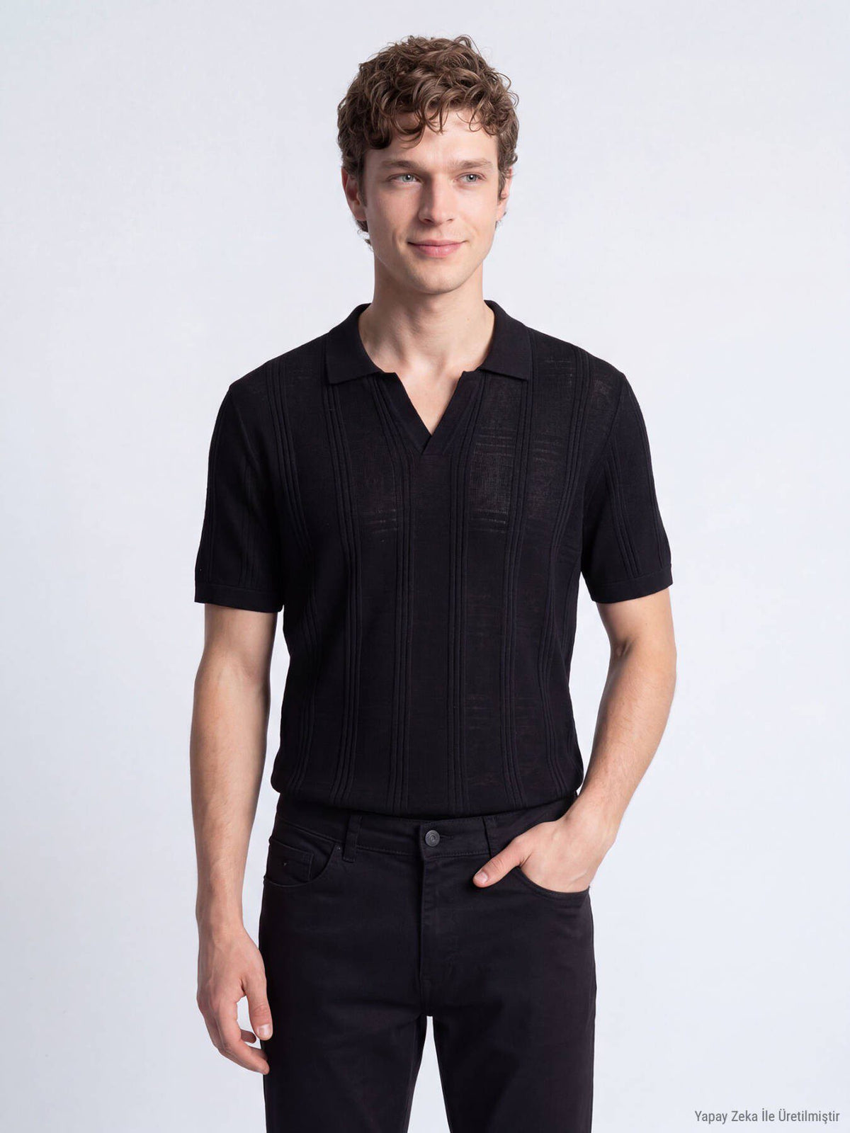 Schwarze Strickmode