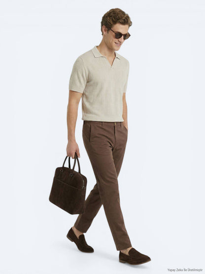 Beige Strickmode