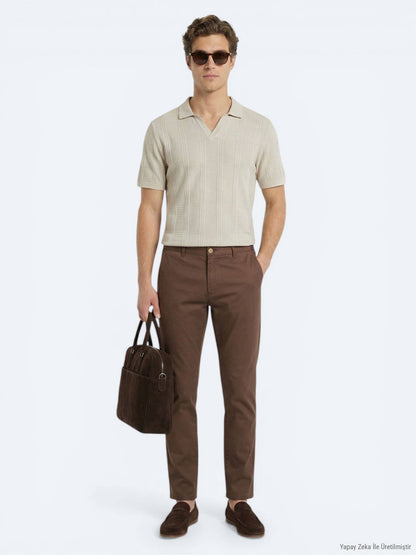 Beige Strickmode