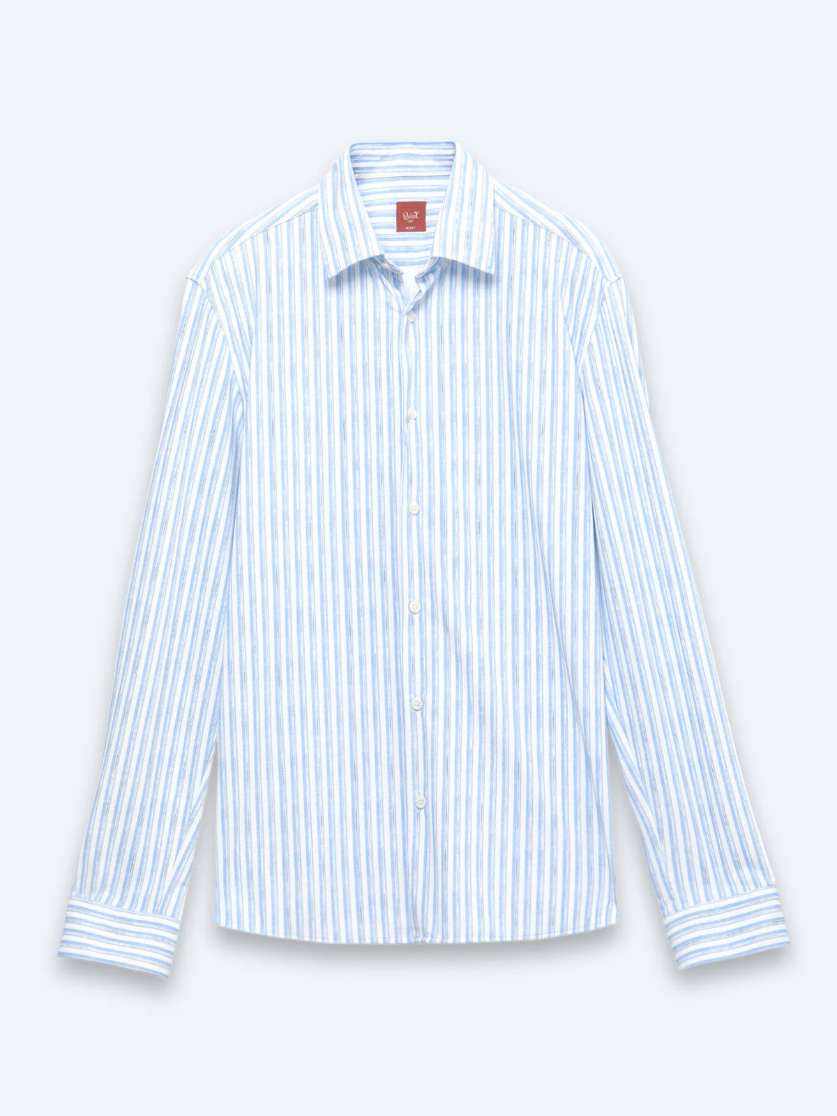 Hellblau Gestreiftes Freizeitshirt Regular Fit