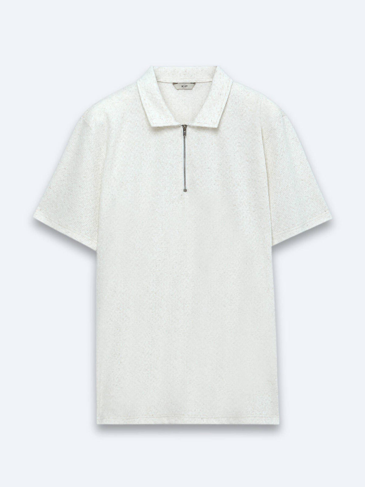 Beige gemustertes Baumwoll-T-Shirt