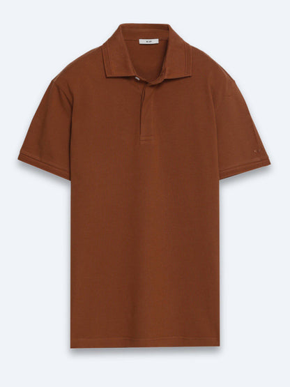 Kupferfarbener 100% Baumwoll-T-Shirt