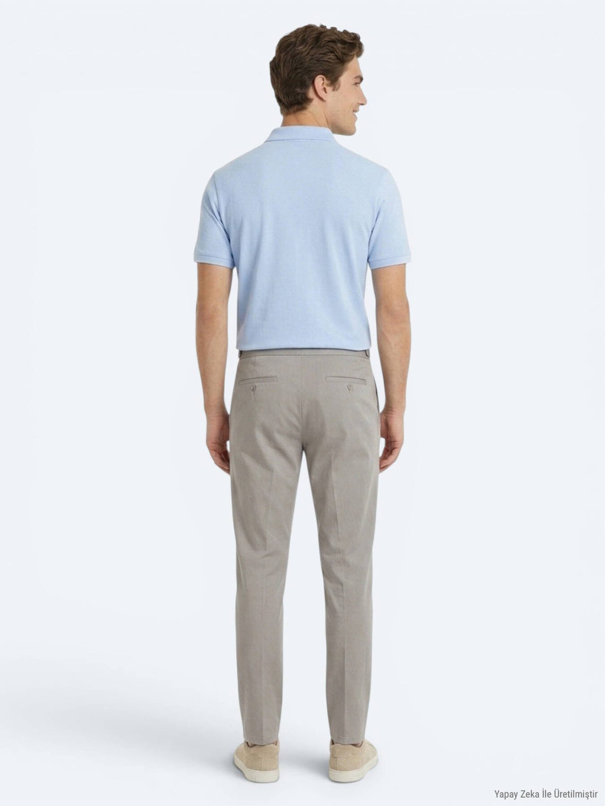 Helles Blau Unifarben 100% Baumwoll-T-Shirt