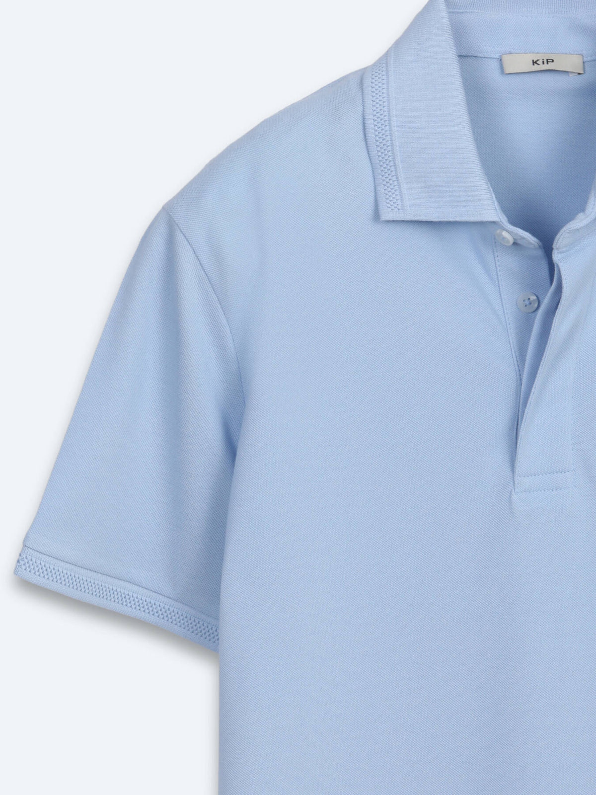 Helles Blau Unifarben 100% Baumwoll-T-Shirt
