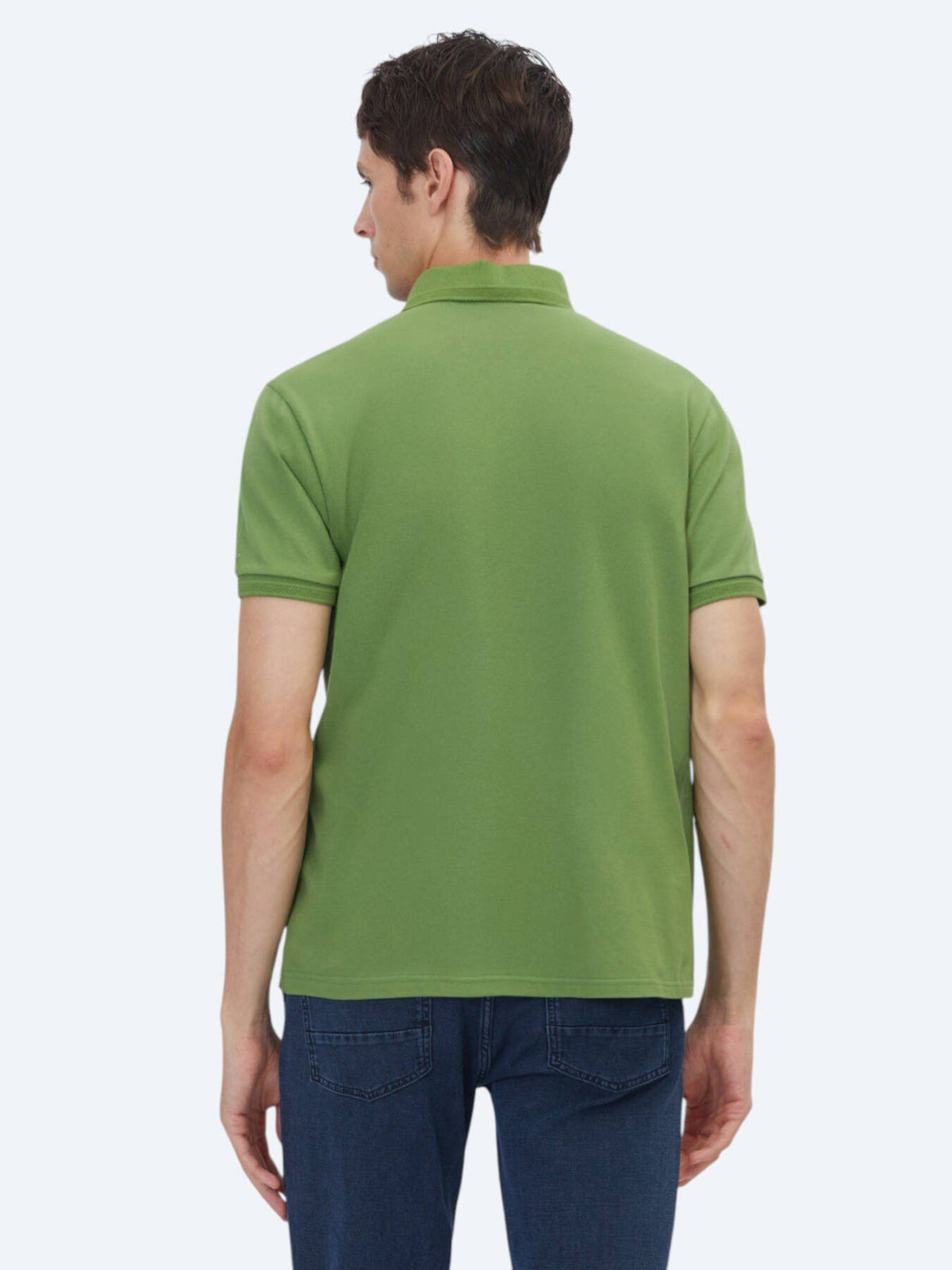 Grünes Unifarbenes 100% Baumwoll-T-Shirt