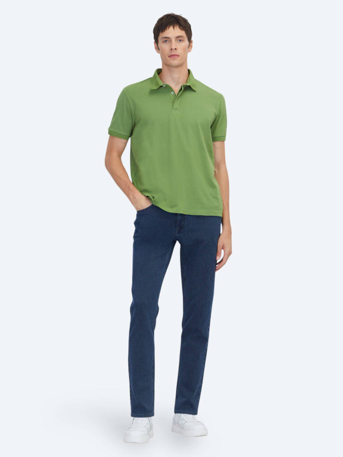 Grünes Unifarbenes 100% Baumwoll-T-Shirt