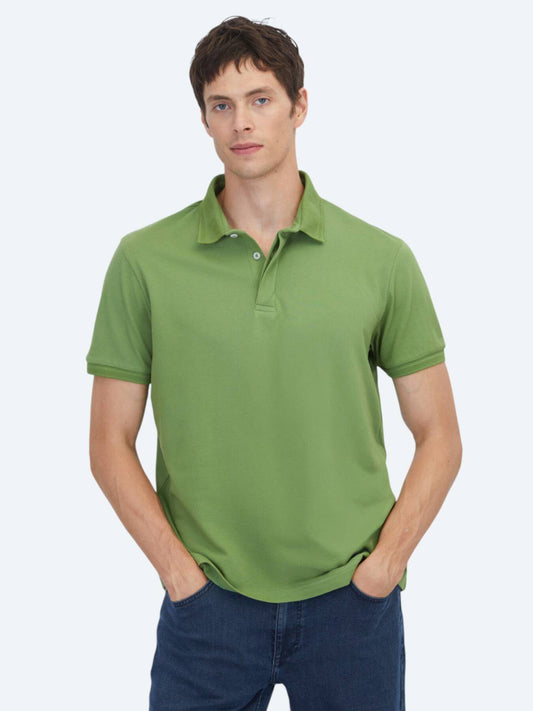 Grünes Unifarbenes 100% Baumwoll-T-Shirt