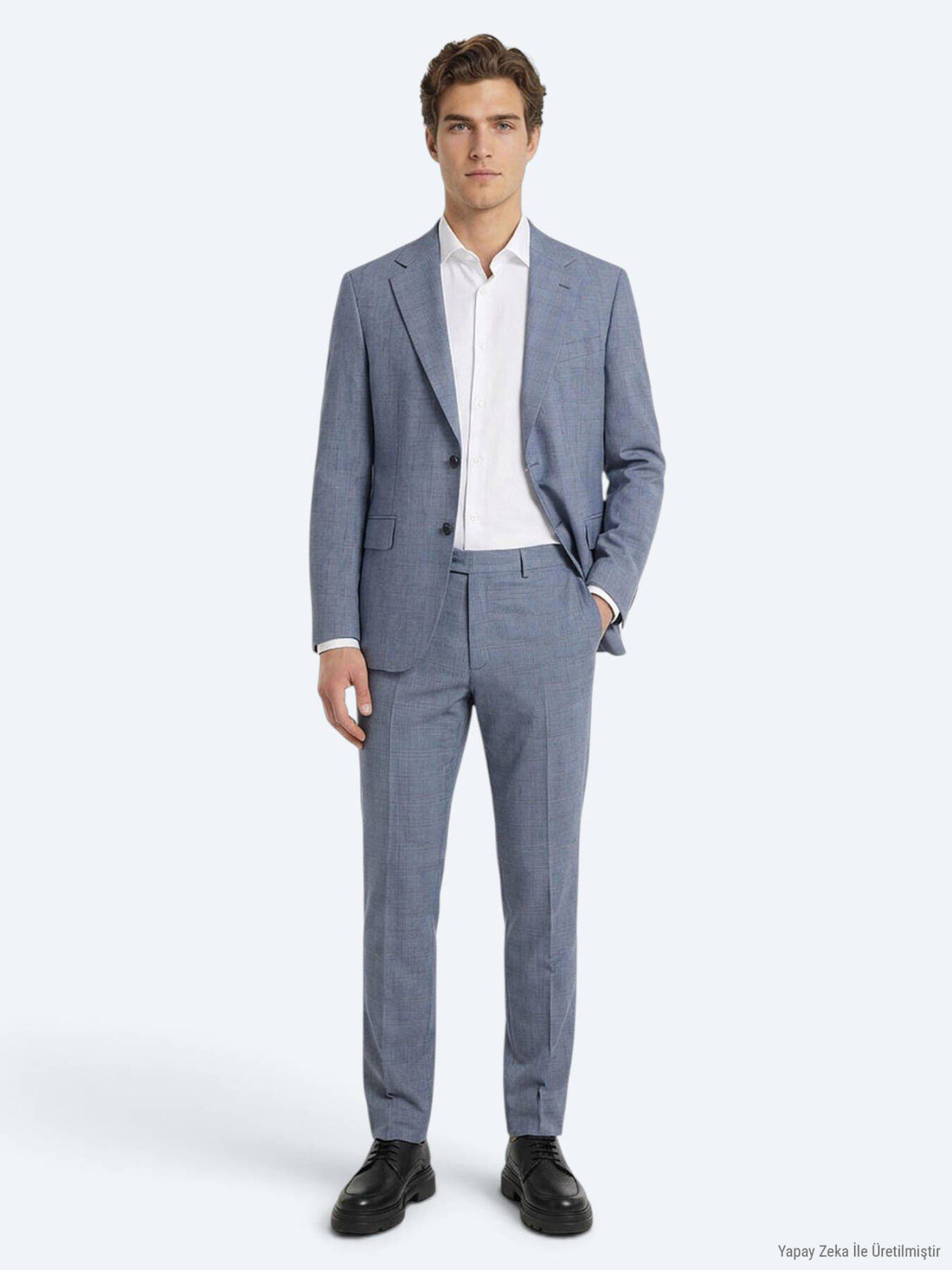 Blauer Modern Fit Anzug