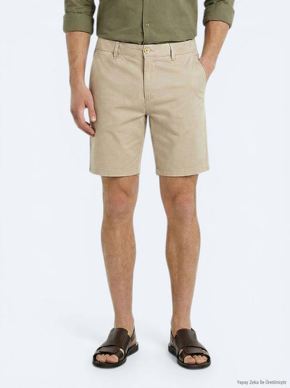 Karamell Jogging Bermuda aus Baumwolle