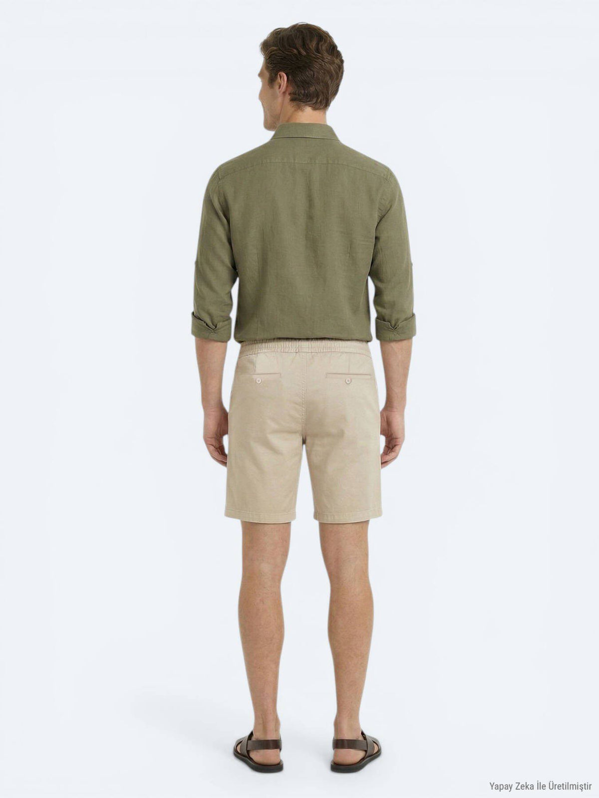 Karamell Jogging Bermuda aus Baumwolle