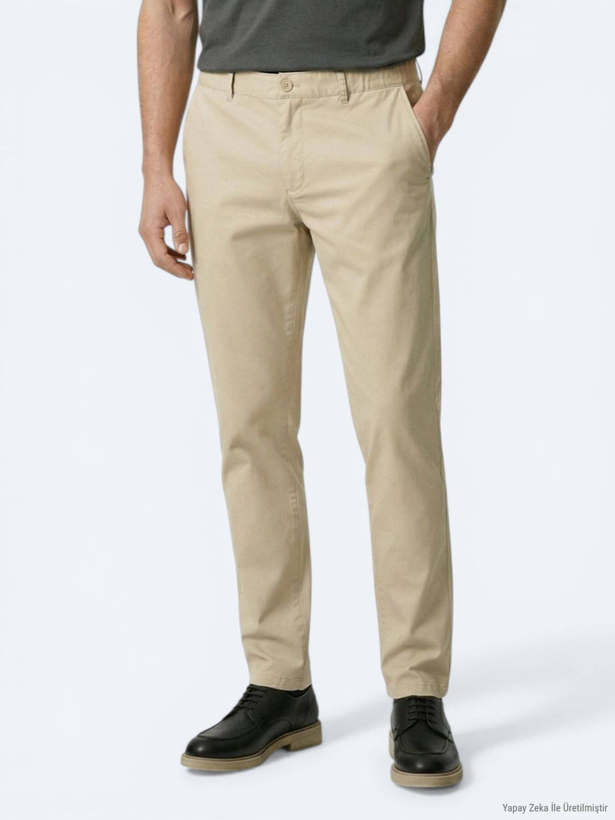 Ölgrüne Velours Jogginghose aus Baumwolle