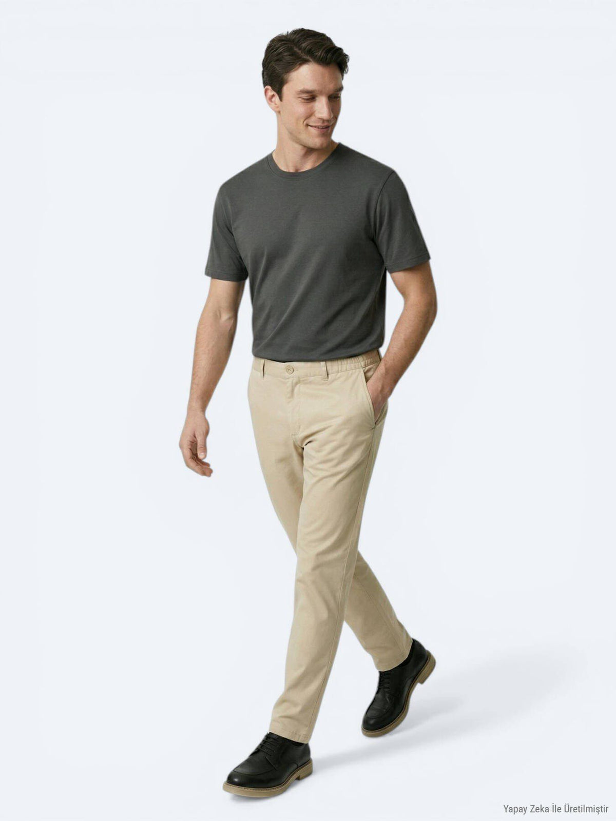 Ölgrüne Velours Jogginghose aus Baumwolle