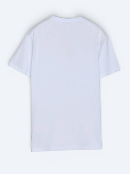 Weißes schlichtes 100% Baumwoll-T-Shirt
