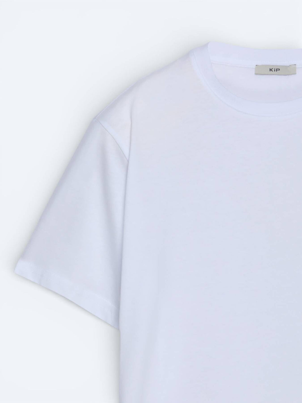 Weißes schlichtes 100% Baumwoll-T-Shirt