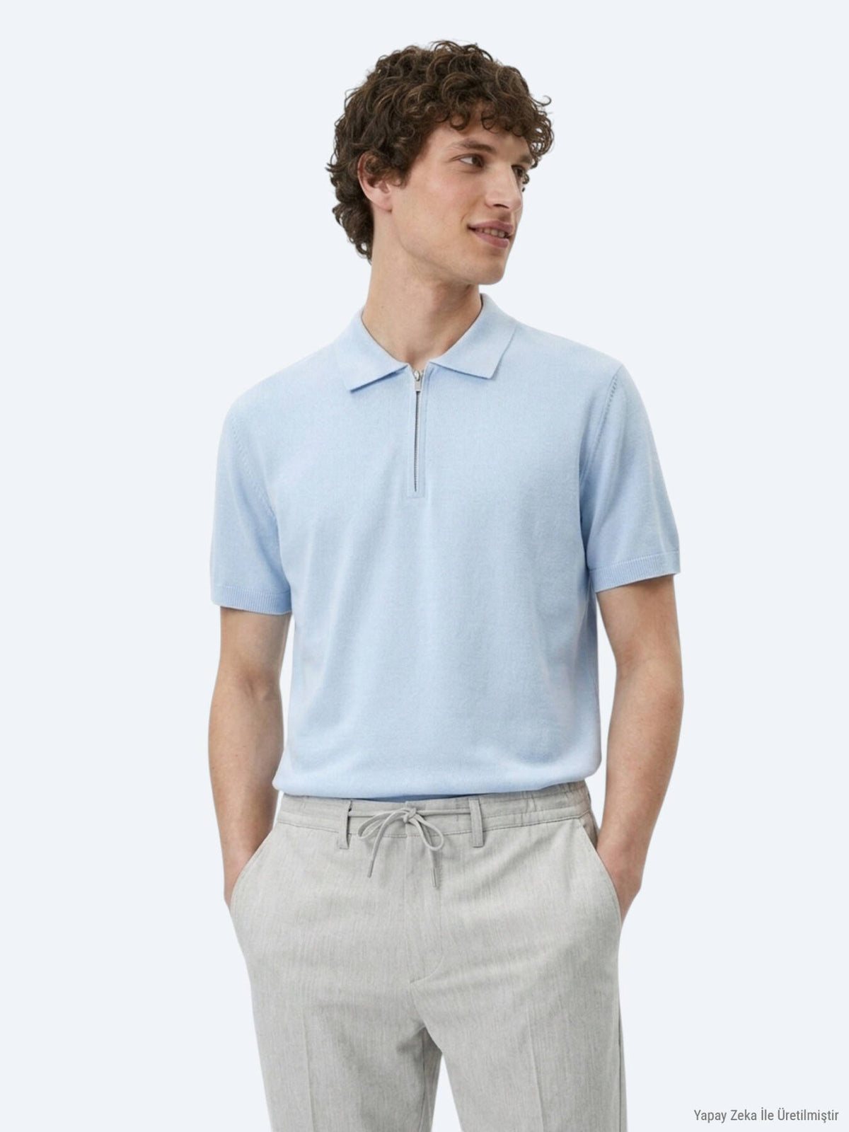 Helles Blau Strickmode