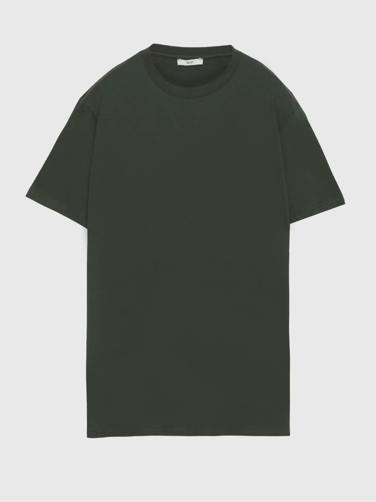 Ölgrün Unifarben 100% Baumwoll T-Shirt