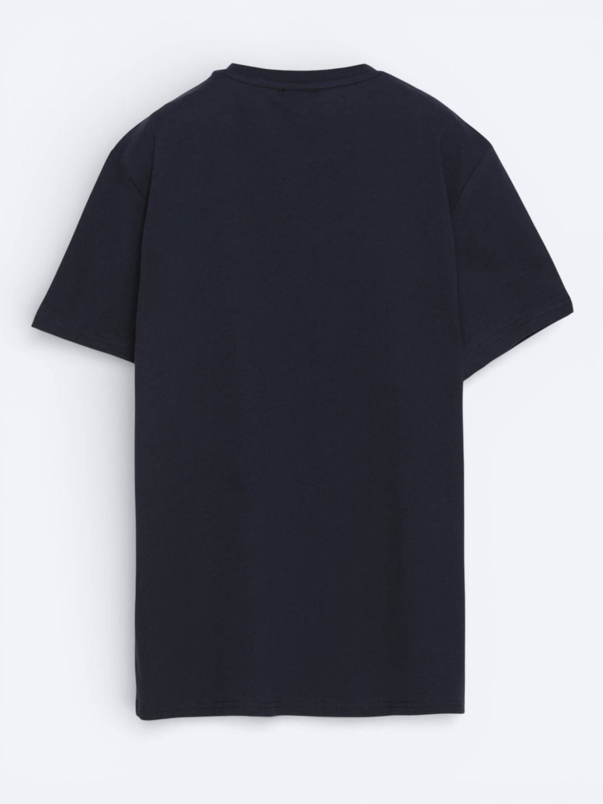 Marineblaues schlichtes 100% Baumwoll-T-Shirt